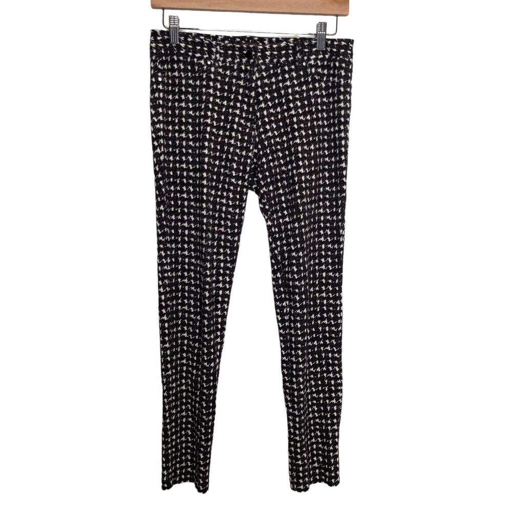 J. McLaughlin Becca Printed Pants Women’s Leggings Size 2 Black GEO Stretching